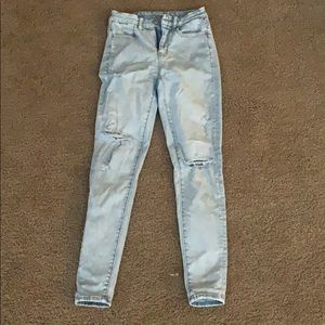 Distressed Light Wash Jeans
